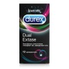 Рельефные презервативы с анестетиком Durex Dual Extase - 12 шт.